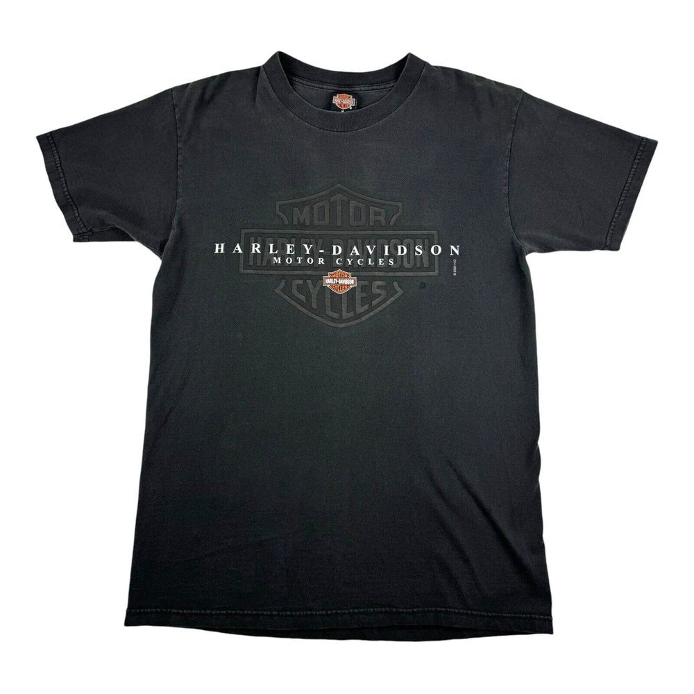 Vtg 2000 Harley Davidson Wings T Shirt motorcycle Charlotte NC‎ Faded Medium